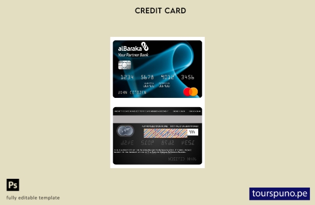 lista para imprimir plantilla de tarjeta mastercard de Argelia Banque AlBaraka A